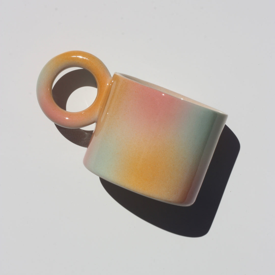 Kubek Gradient mięta/pomarańcz/róż - 400 ml