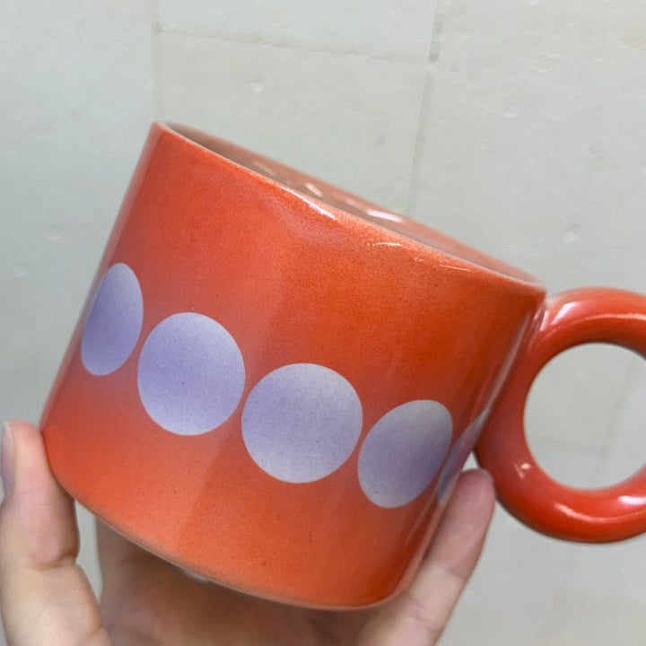 OUTLET Kubek Gradient Western Small Dot truskawka/lawenda- 400 ml