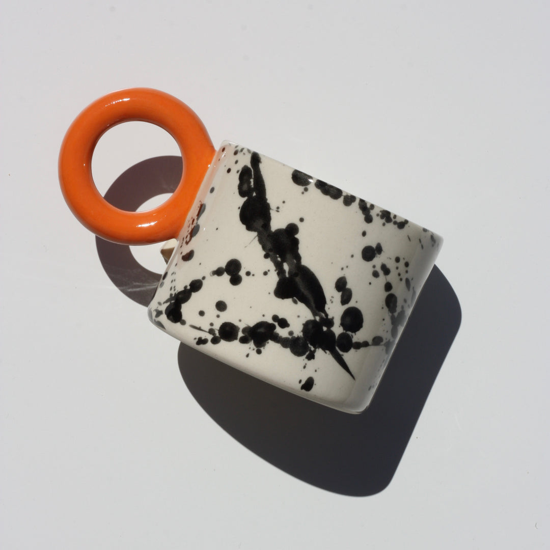 Kubek w plamki/Orange - 400 ml