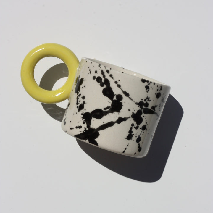Kubek w plamki/Yellow - 400 ml