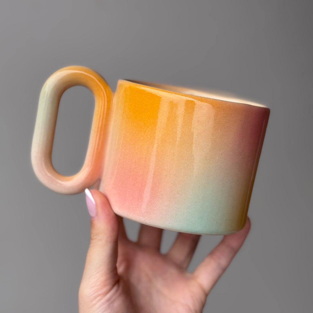 OUTLET Kubek Gradient 2.0 mięta/pomarańcz/róż - 400 ml