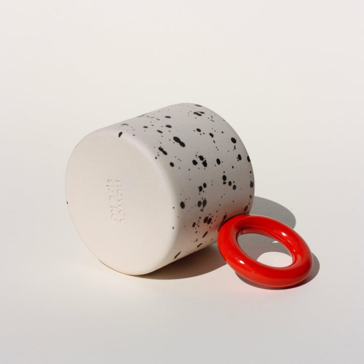 Kubek w plamki/Red - 400 ml