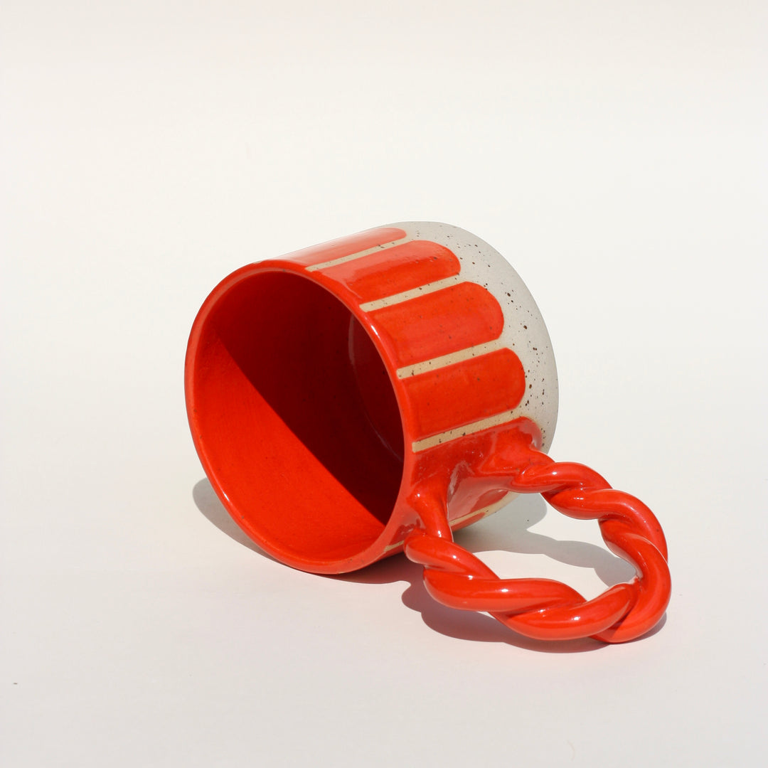 Kubek Pasek ciemny pomarańcz - 350 ml