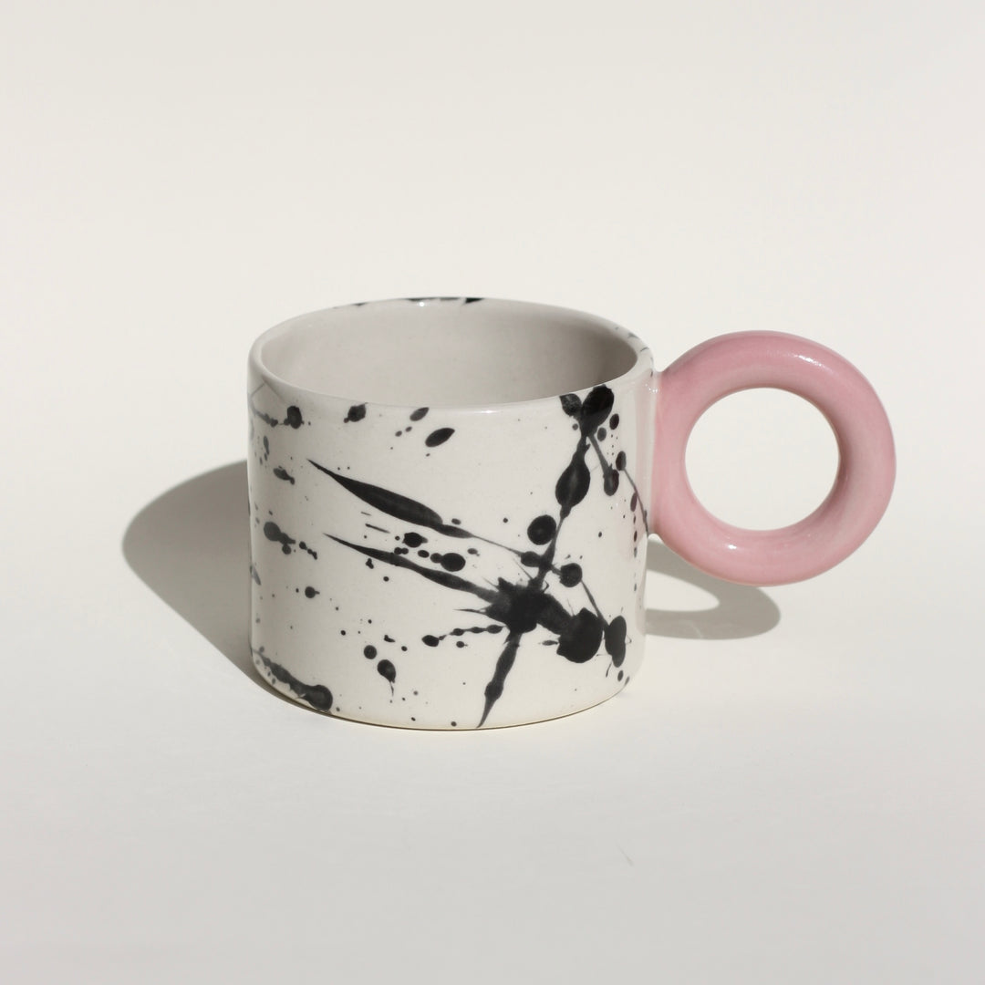 Kubek w plamki/Powder Pink - 400 ml