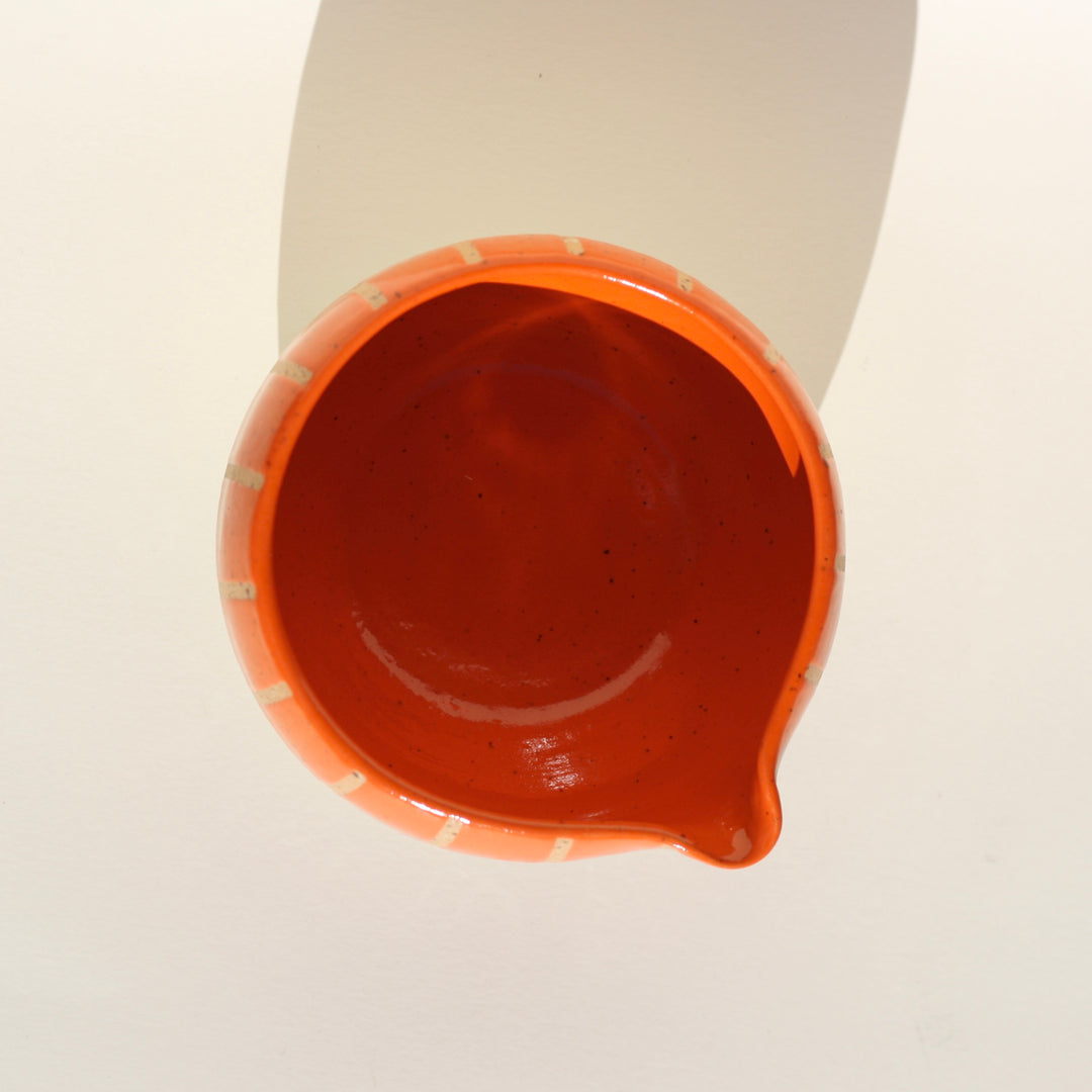 Miseczka do matchy - Pasek Pomarańcz- 350 ml