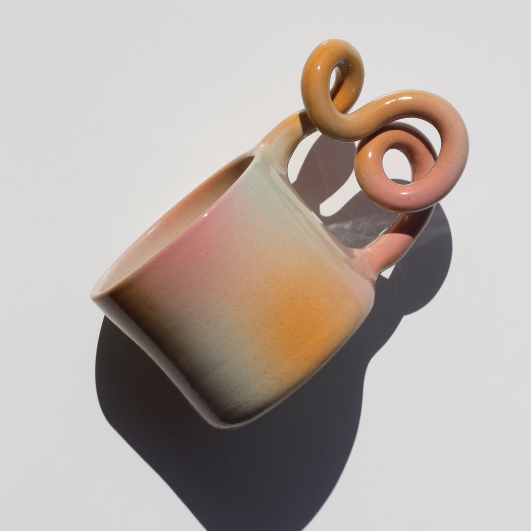 Kubek Gradient Loop mięta/róż/pomarańcz - 320 ml